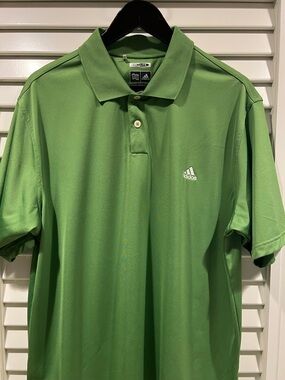 Adidas Men's White Golf ⛳️ or Tennis 🎾 Activewear Stretch Polo Sports Shirt!